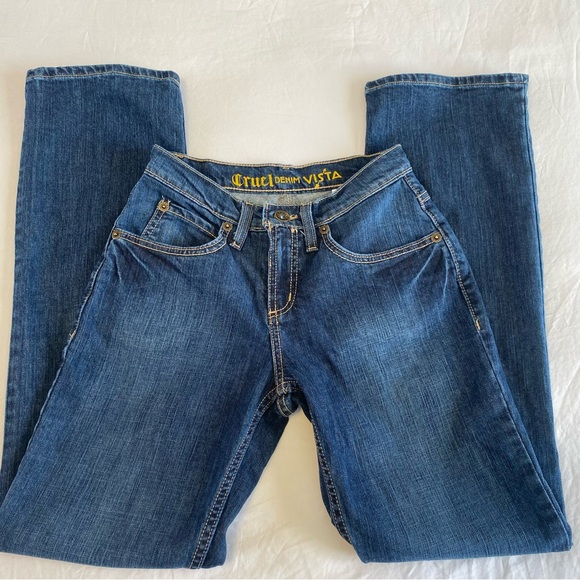 Cruel Denim Denim - Cruel Denim Vista Womens Bootcut Jeans Dark Wash Embroidered Pockets 27/3 R